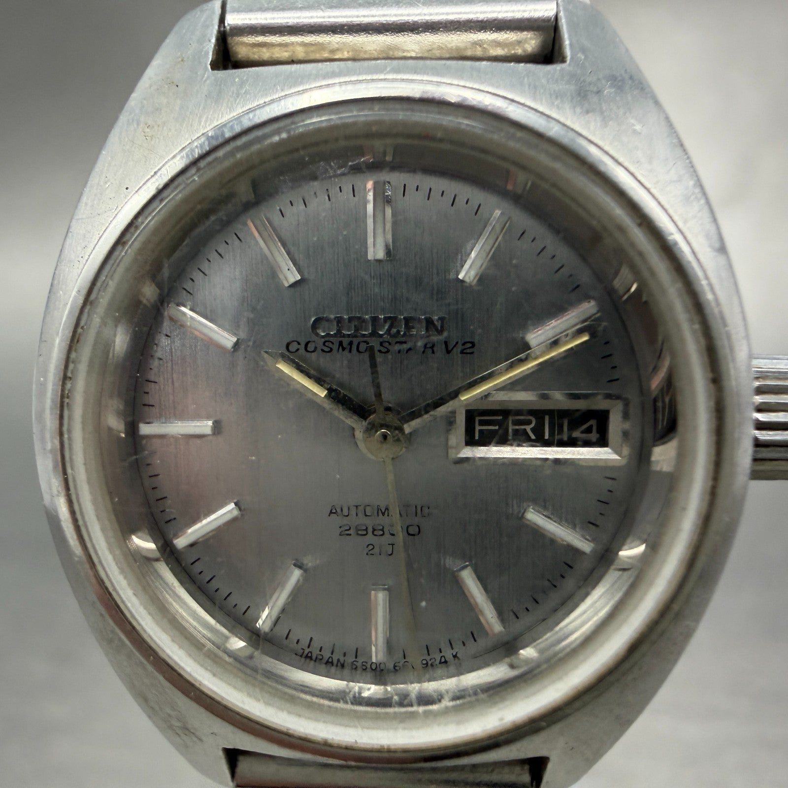 Citizen Cosmo Star V2 Watch Women 25mm Silver Dial Steel Daydate 4-660439 Runs1