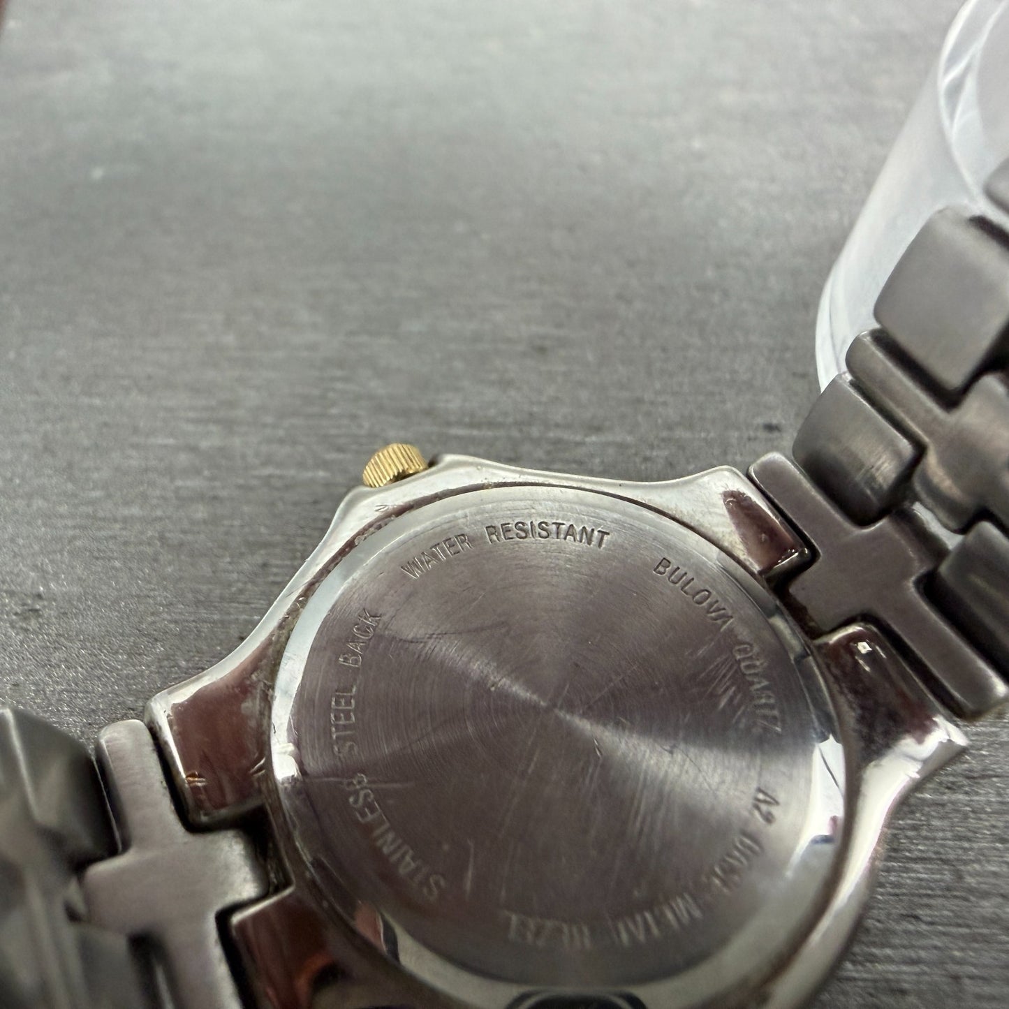 Bulova Watch Women 25mm White Dial Two Tone Date Round 98M36 New Battery KJF1239