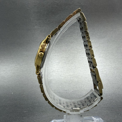 Gruen Watch Women 16mm Black Dial Gold Tone Oval new Battery Vintage6