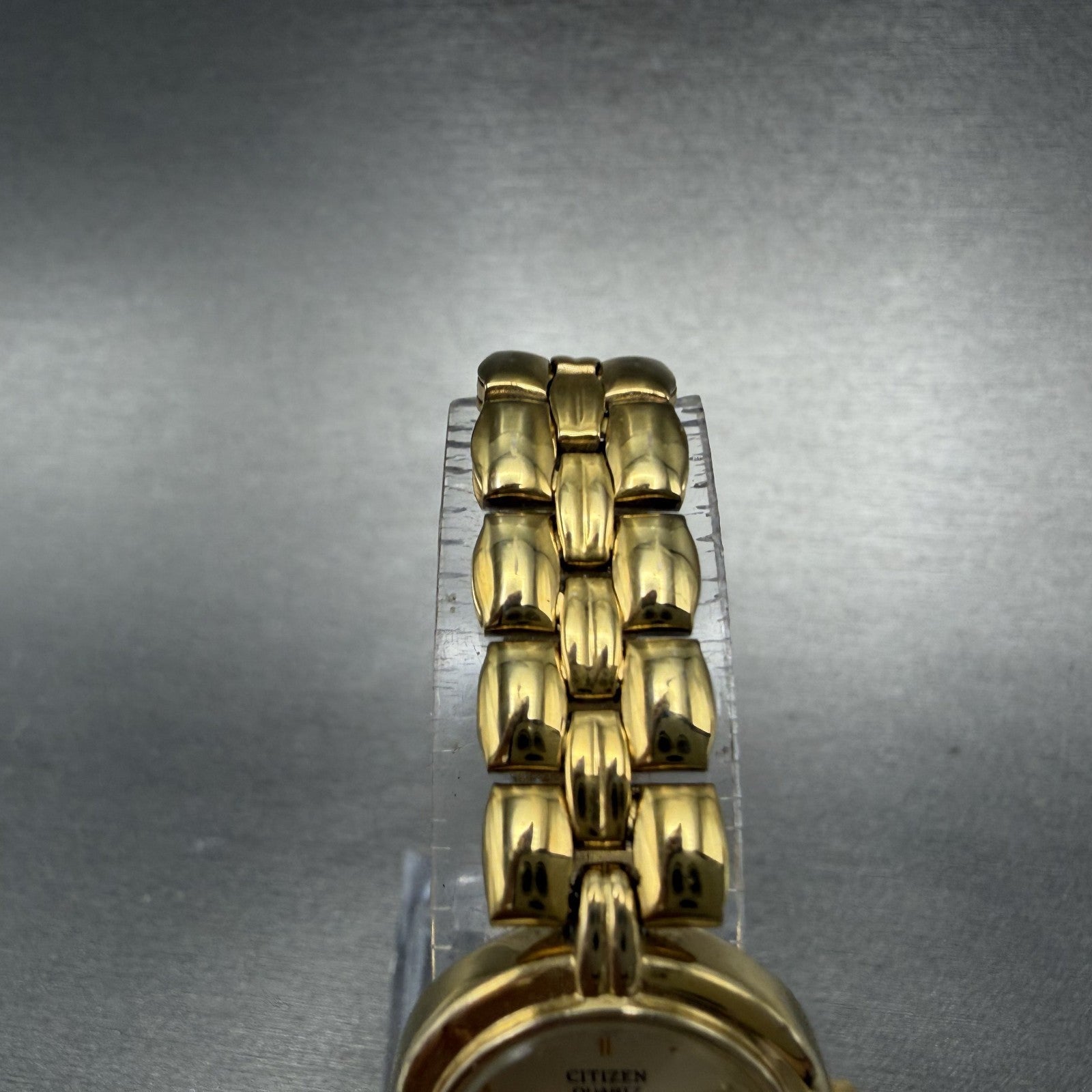 Citizen CQ Watch Women 20mm Champagne Dial Gold Tone Round 3220-S38192 New Batt4
