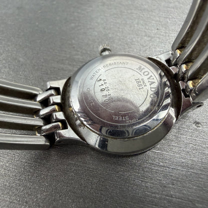 Movado Esperanza Watch Women 23mm White Dial Two Tone Round 84-25-811 New Batt9