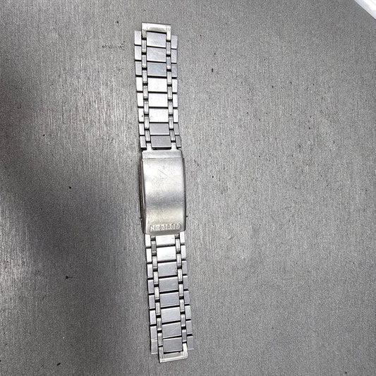 Citizen Bracelet 12mm Stainless Steel Silver Tone Tri Folding Clasp Vintage0