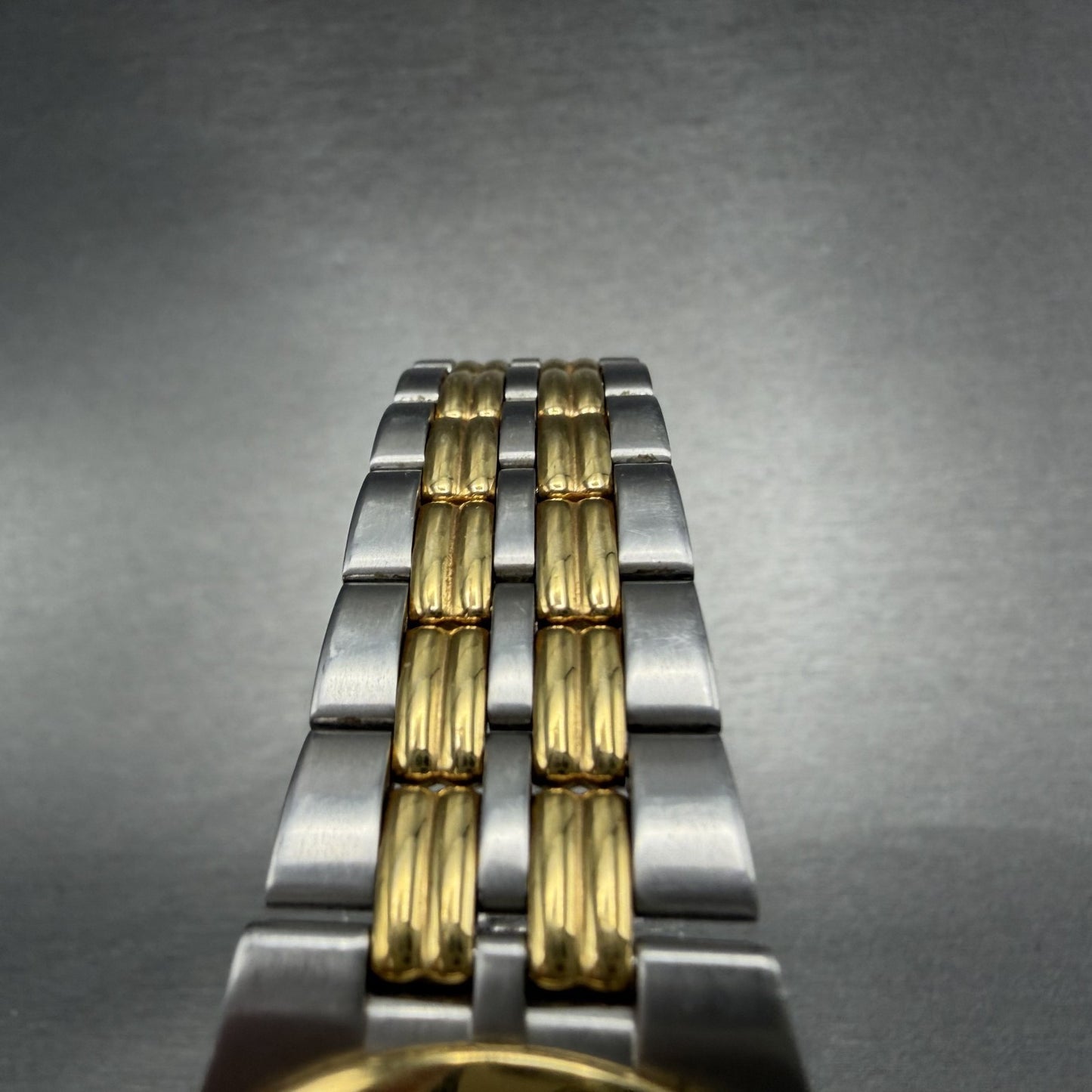 Longines Master Piece Watch Men 32 Gold Dial Two Tone Date Round 7283 New batt4