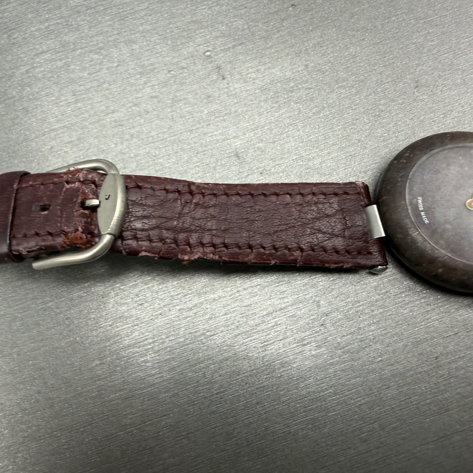 Tissot Rock Watch Women 30mm Brown Stone Dial Stone Case Round R150PARTS7