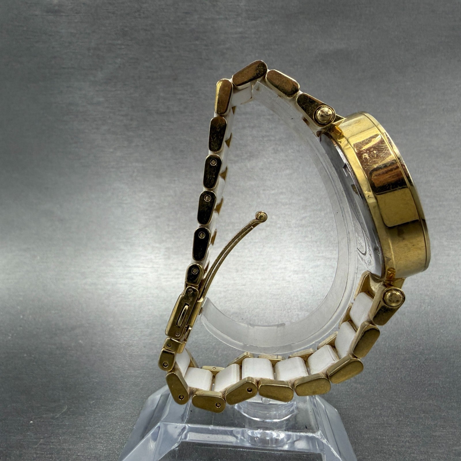 Michael Kors Parker Watch Women 39mm White Dial Gold Tone Date MK-6119 New Batt8