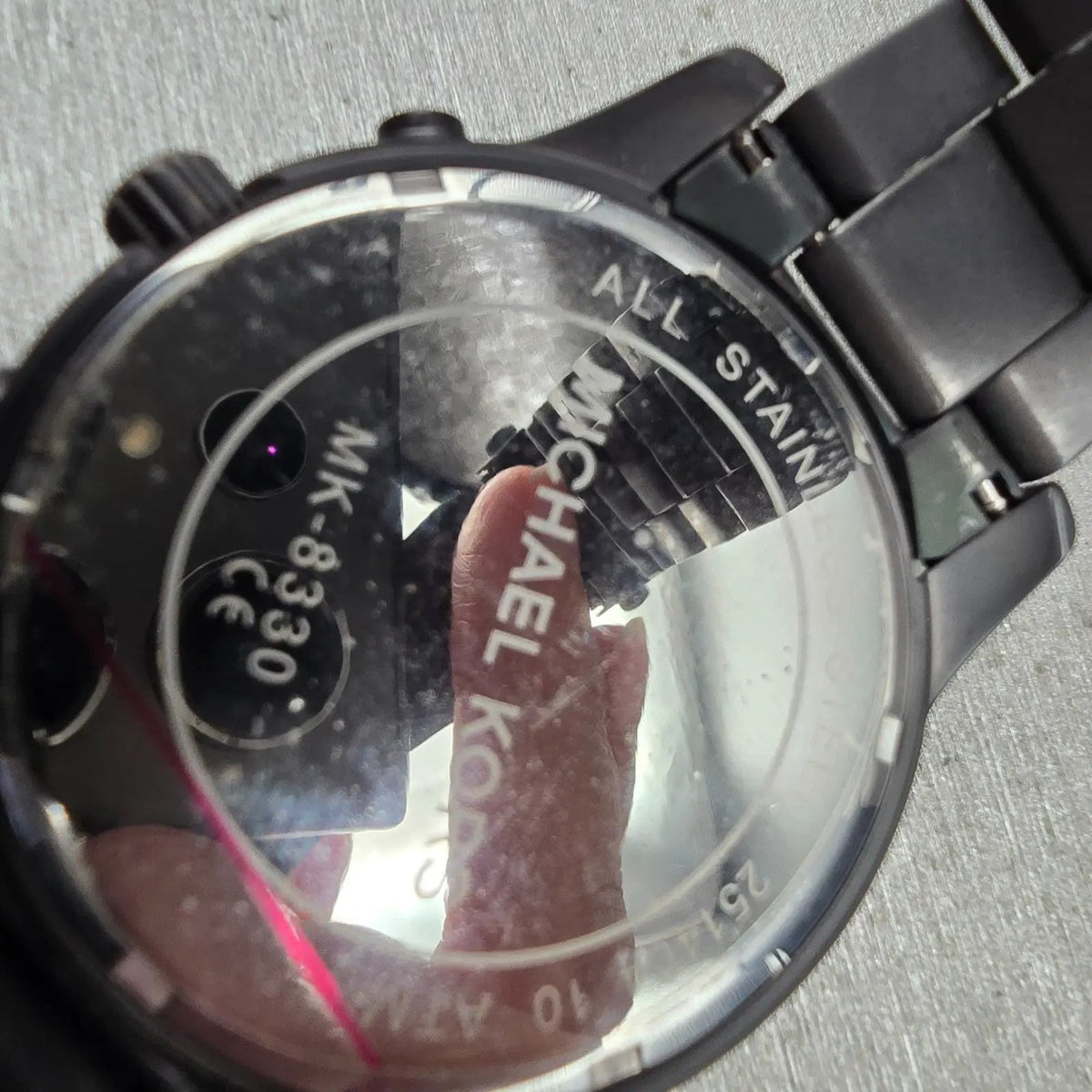 Michael Kors Mercer Watch Men 45mm Gray Dial Gray Chrono Date MK8330 New Battery12