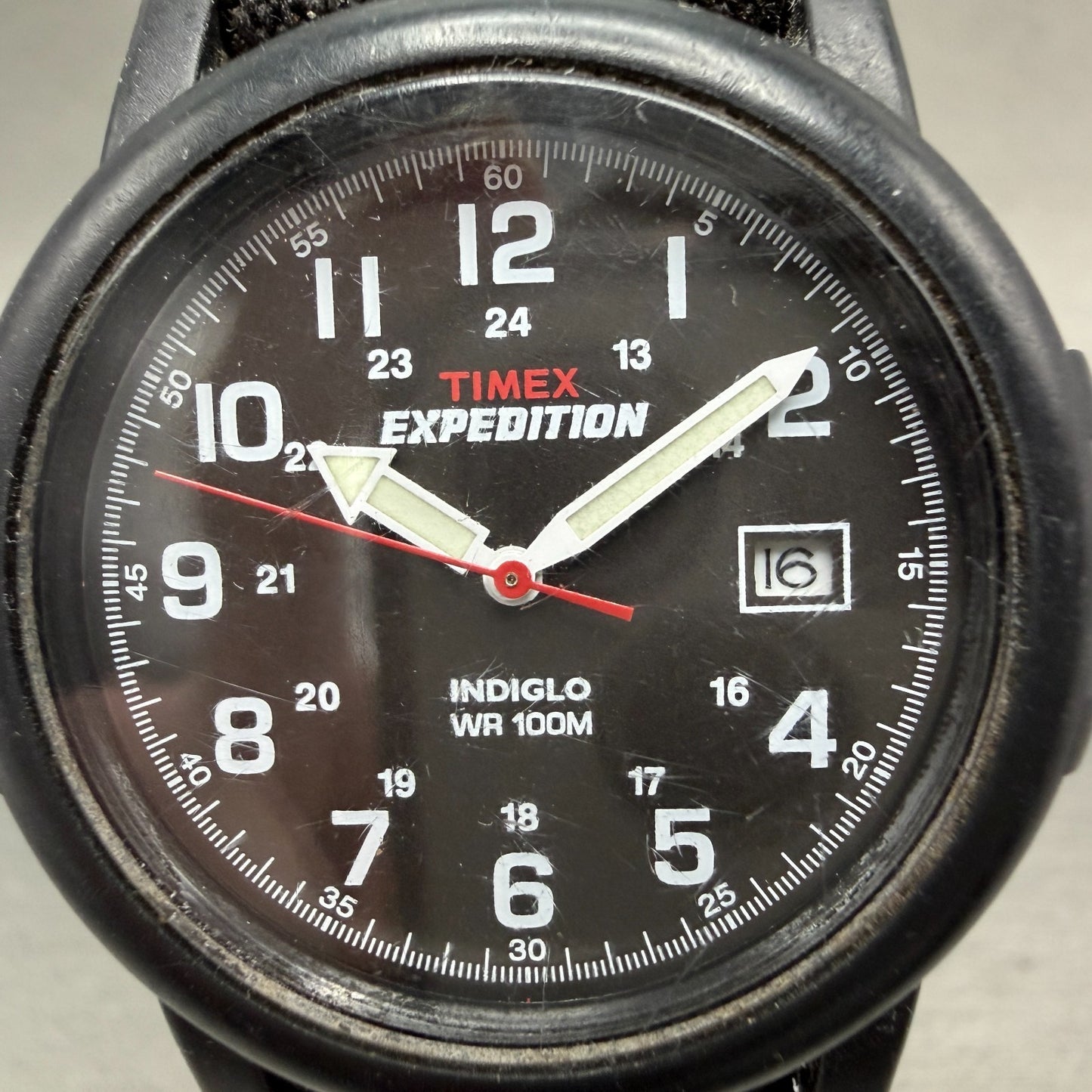 Timex Expedition Camper Watch Men 38mm Black Dial Black Tone Date T40011 NewBatt1
