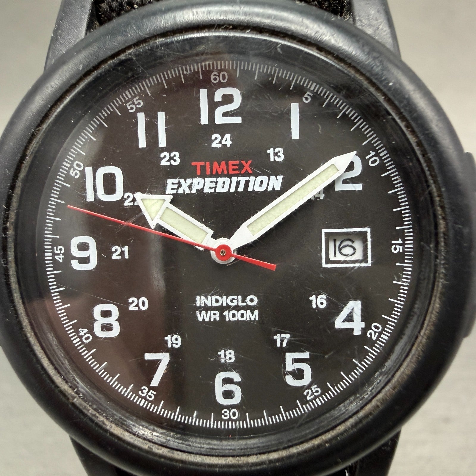 Timex Expedition Camper Watch Men 38mm Black Dial Black Tone Date T40011 NewBatt1