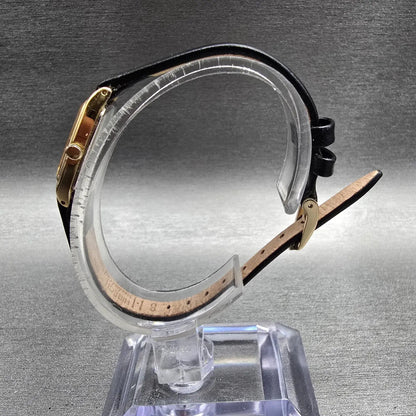 Seiko Watch Women 13mm Gold Dial Gold Tone Rectangle 2E20-6300 New Battery6