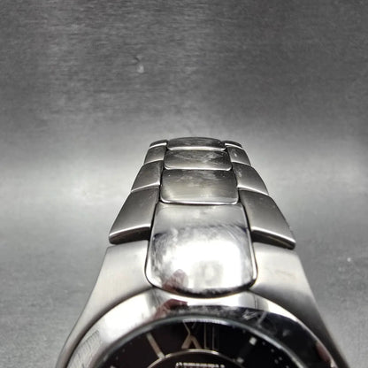 Citizen Eco-Drive Watch Men 37mm Black Dial Titanium Daydate E101-K18434 Runs4