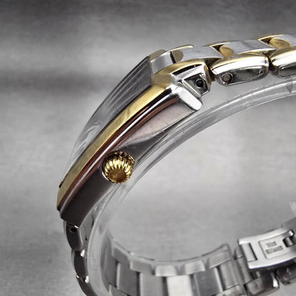 Bulova Tank Watch Women 22mm MOP Dial Two Tone Rectangle 98L157 New Battery2