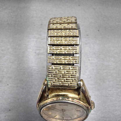 Seiko Watch Women 25mm Champagne Dial Gold Tone Round 4325-0020 New Battery VTG4