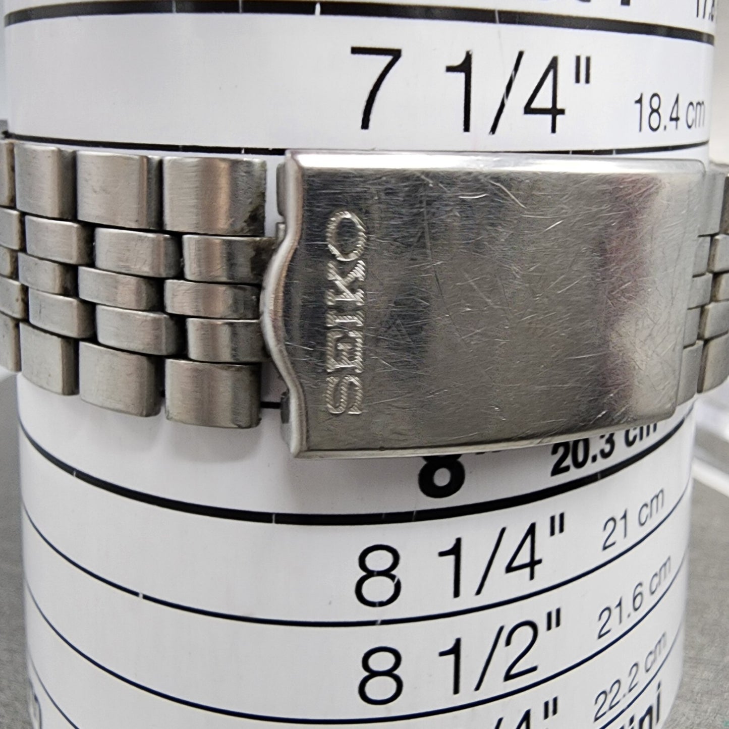 Seiko Digital Watch Men 33mm Alarm Chrono Steel Rectangle G7574050 PARTS11