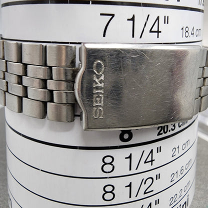 Seiko Digital Watch Men 33mm Alarm Chrono Steel Rectangle G7574050 PARTS11