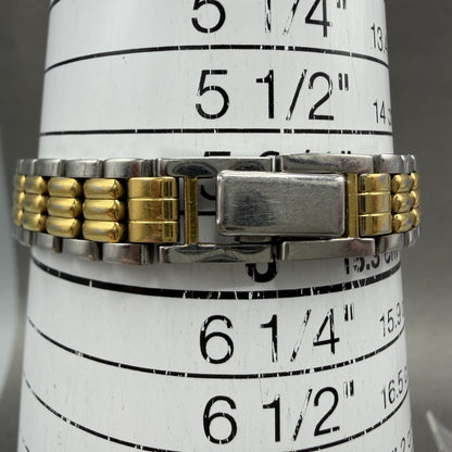 Seiko tank Watch Women 12mm White Dial Two Tone 2e20-6389 Rectangle New Battery10