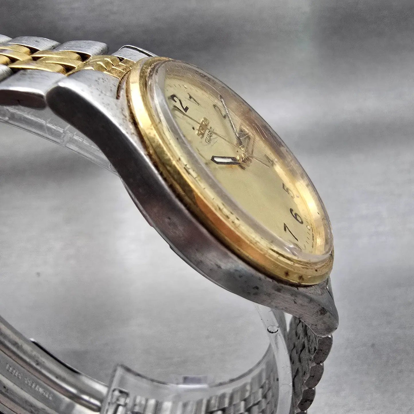 Seiko Watch Men 35mm Champagne Dial Two Tone Daydate Round 7N43-8A39 New Batt3