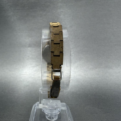 Bulova accutron Watch Women 18mm Gold Dial Gold Tone Oval New Battery VTG7