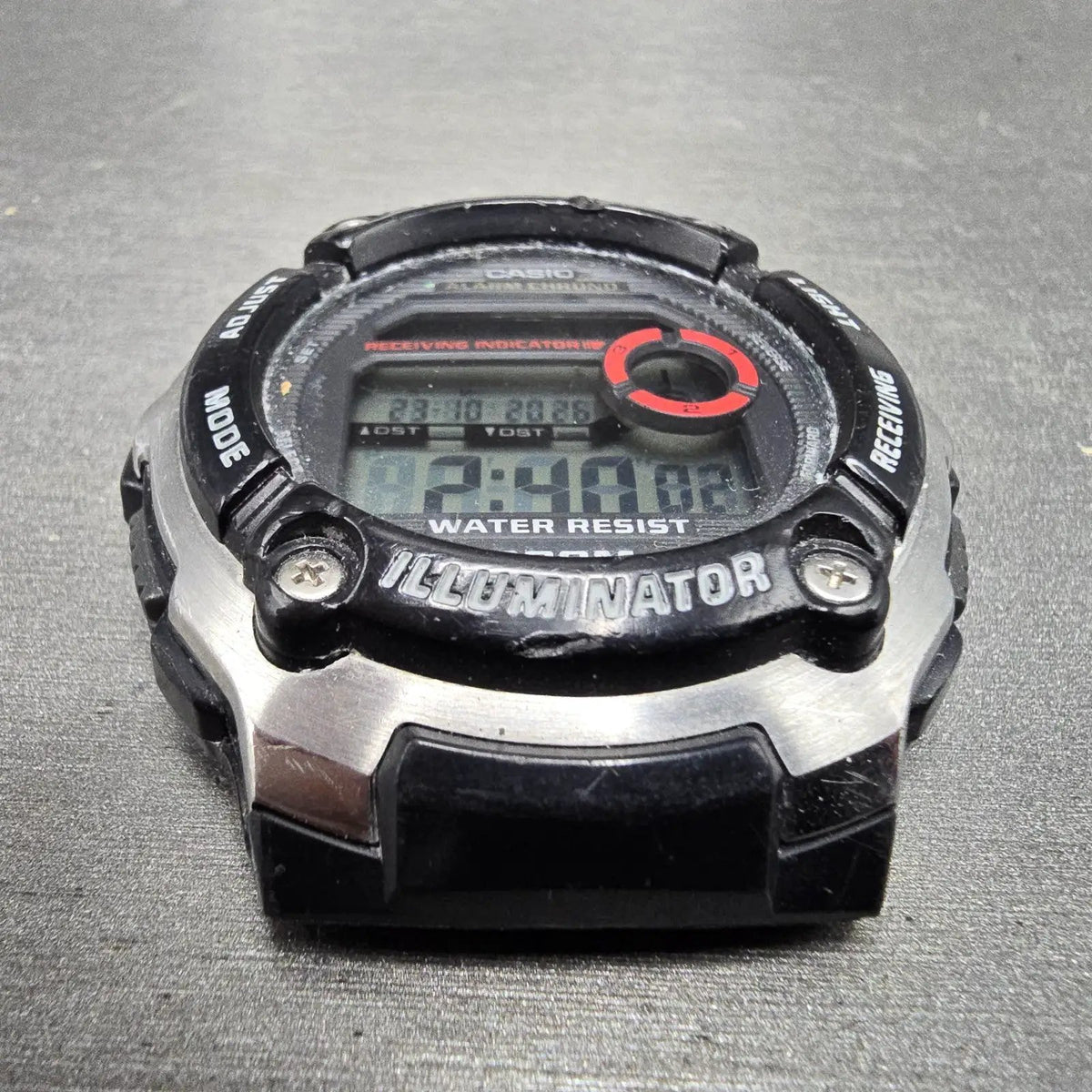 Casio Waveceptor Watch Men 48mm Digital Black Silver Alarm Chrono WV-M200 READ!!2
