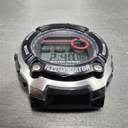 Casio Waveceptor Watch Men 48mm Digital Black Silver Alarm Chrono WV-M200 READ!!2