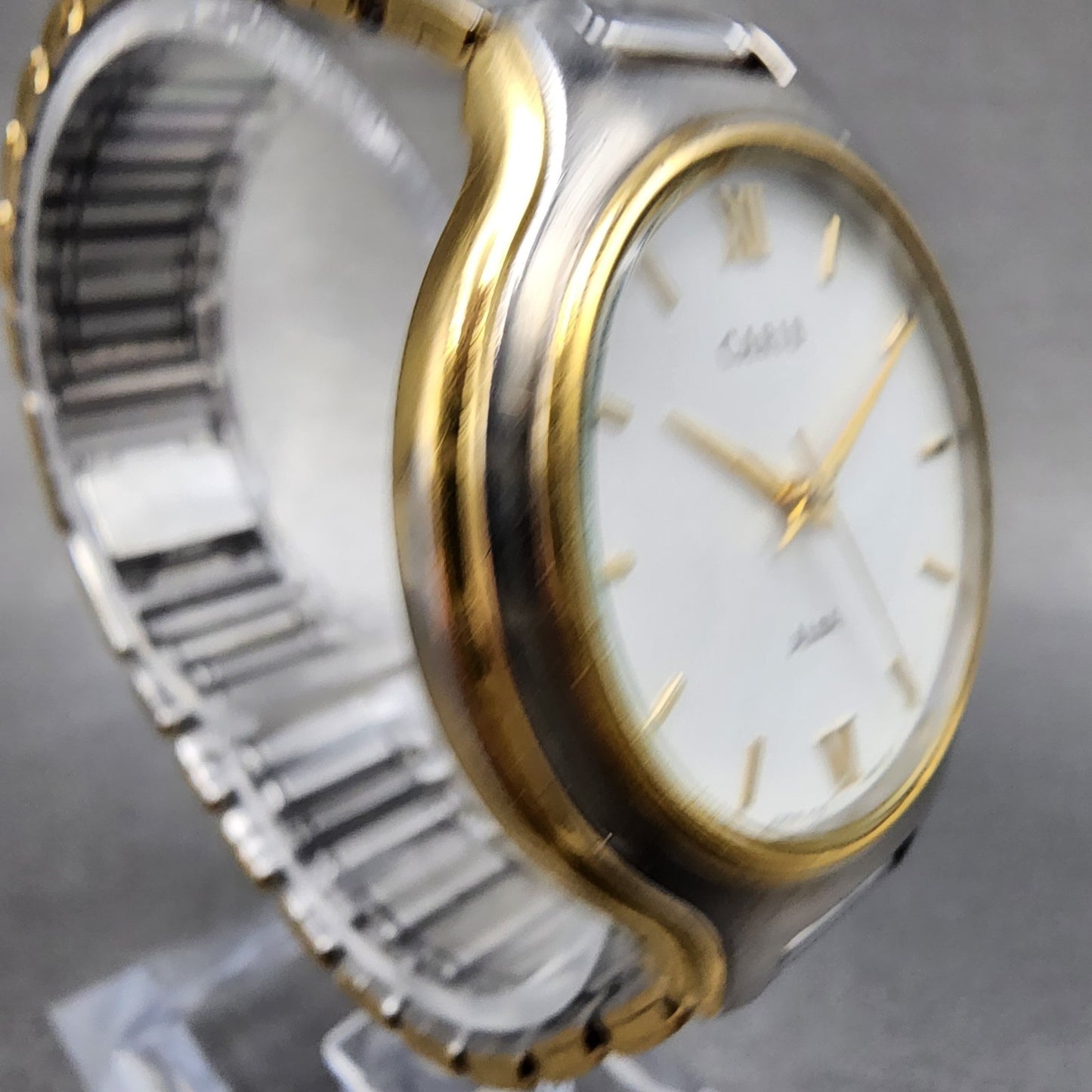 Seiko Alba Carib Watch Men 34mm White Dial Two Tone Round V7216a60 New Battery3