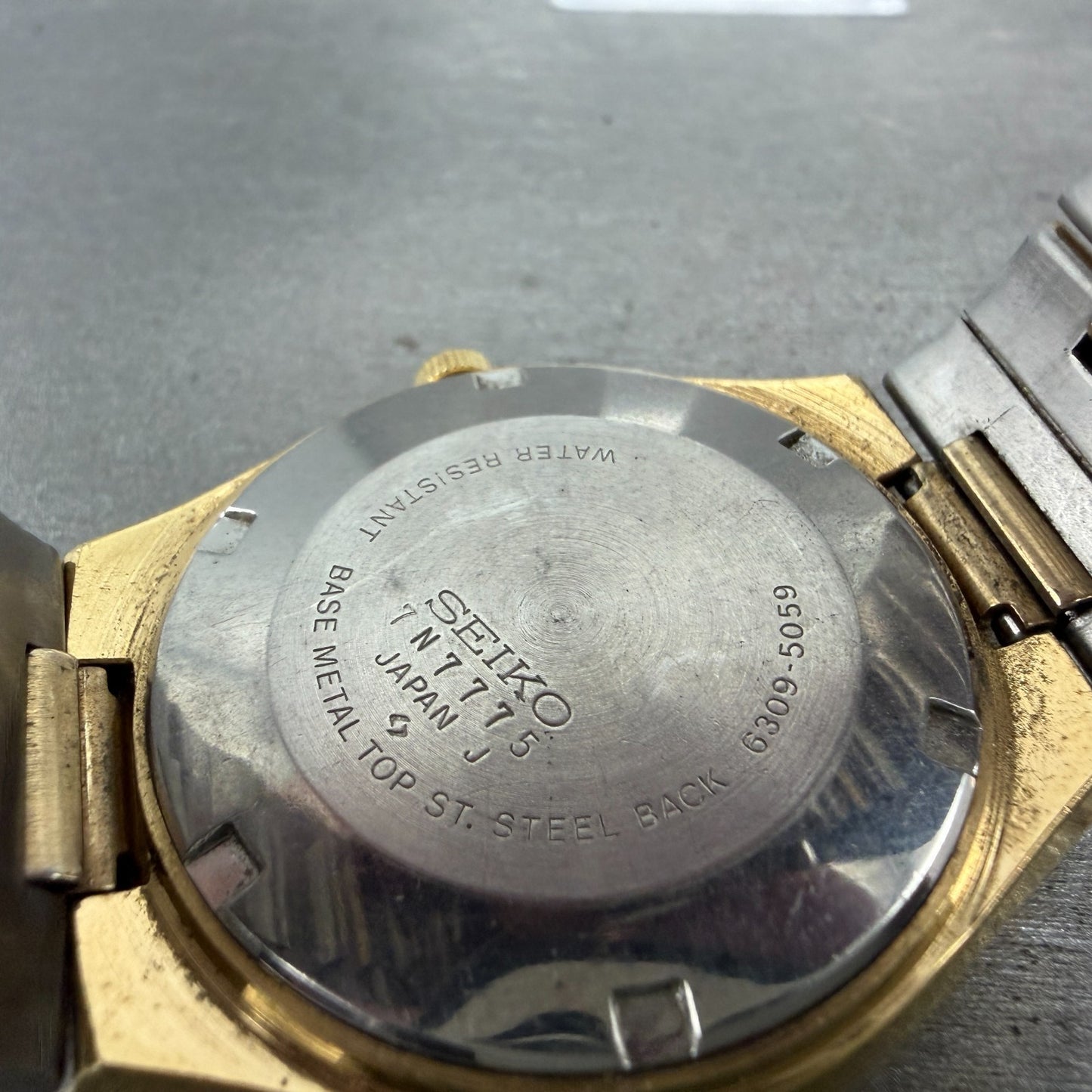 Seiko Automatic Watch Men 37mm Champagne Dial Gold Daydate 6309-5059 Runs VTG9