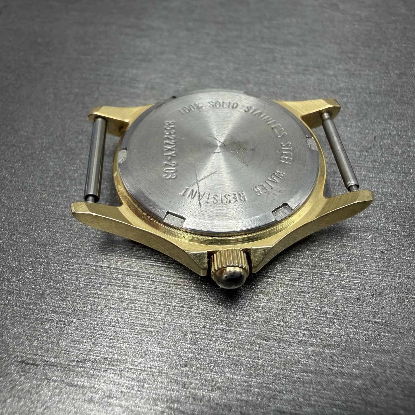 LL Bean Field Watch Women 27mm Gray Dial Gold Tone Date Round Vintage PARTS9