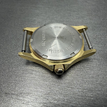 LL Bean Field Watch Women 27mm Gray Dial Gold Tone Date Round Vintage PARTS9