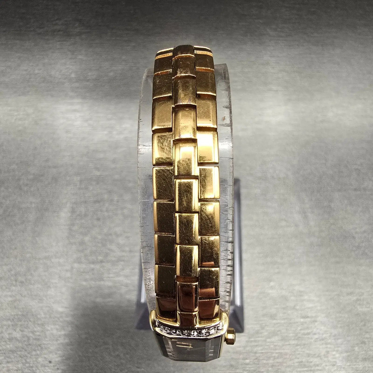 Seiko Lassale Watch Women 13mm Blue Dial Gold Tone Gemmed 2E20-6899 New Battery4