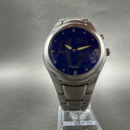 Fossil Big Tic Watch Men 40mm Blue Dial Steel Case JR-8096 New battery5