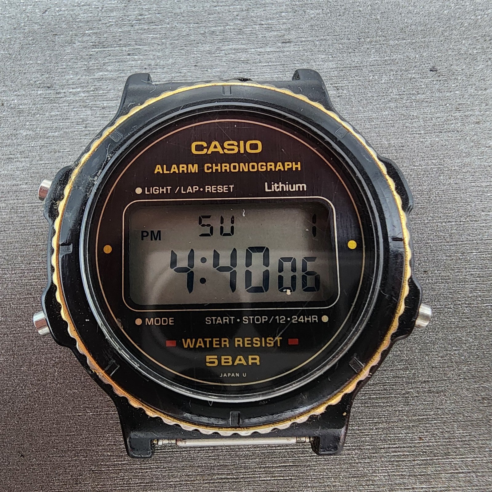 Casio W74 Watch Men 38mm Digital Black Tone Alarm Chrono New Battery Vintage1