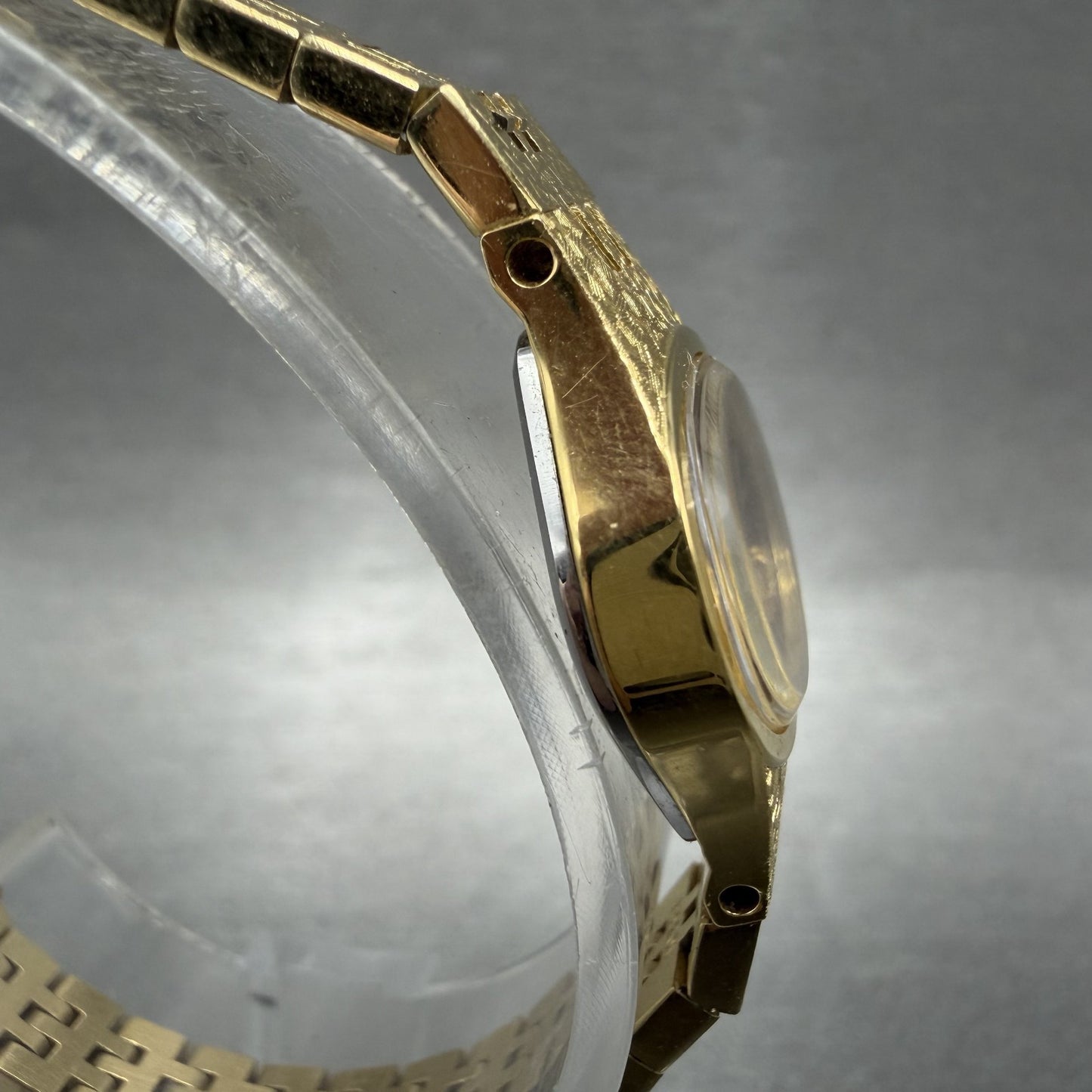 Seiko Watch Women 17mm Brown Dial Gold Tone 2C205759 Oval New Battery ABCDE3