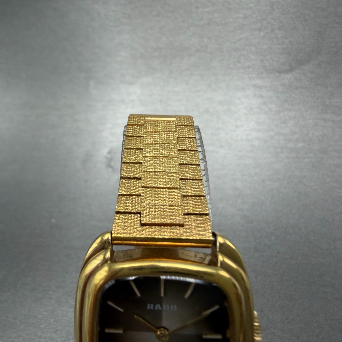 Rado Moncherie Watch Women 24mm Brown Dial Gold Tone Rectangle Manual Wind PARTS5