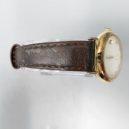 VTG Pulsar Watch Women Gold Tone Cream Dial Date 25mm Round V249-0030 New Batt