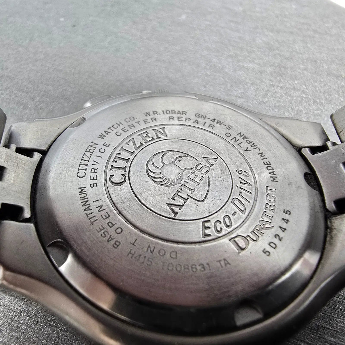 Citizen Eco-Drive Attesa Watch Men 39mm White Dial Titanium Atomic Date PARTS JP10