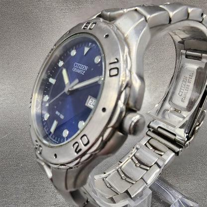 Citizen Watch Men 39mm Blue Dial Silver Tone Date 2510S92308 Round PARTS3