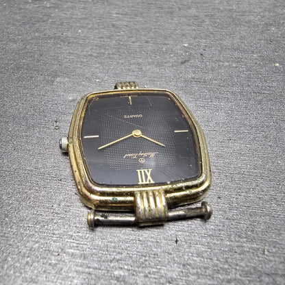 Mathey Tissot Watch Men 27mm Black Dial Gold Tone Hexagon New Battery Vintage4
