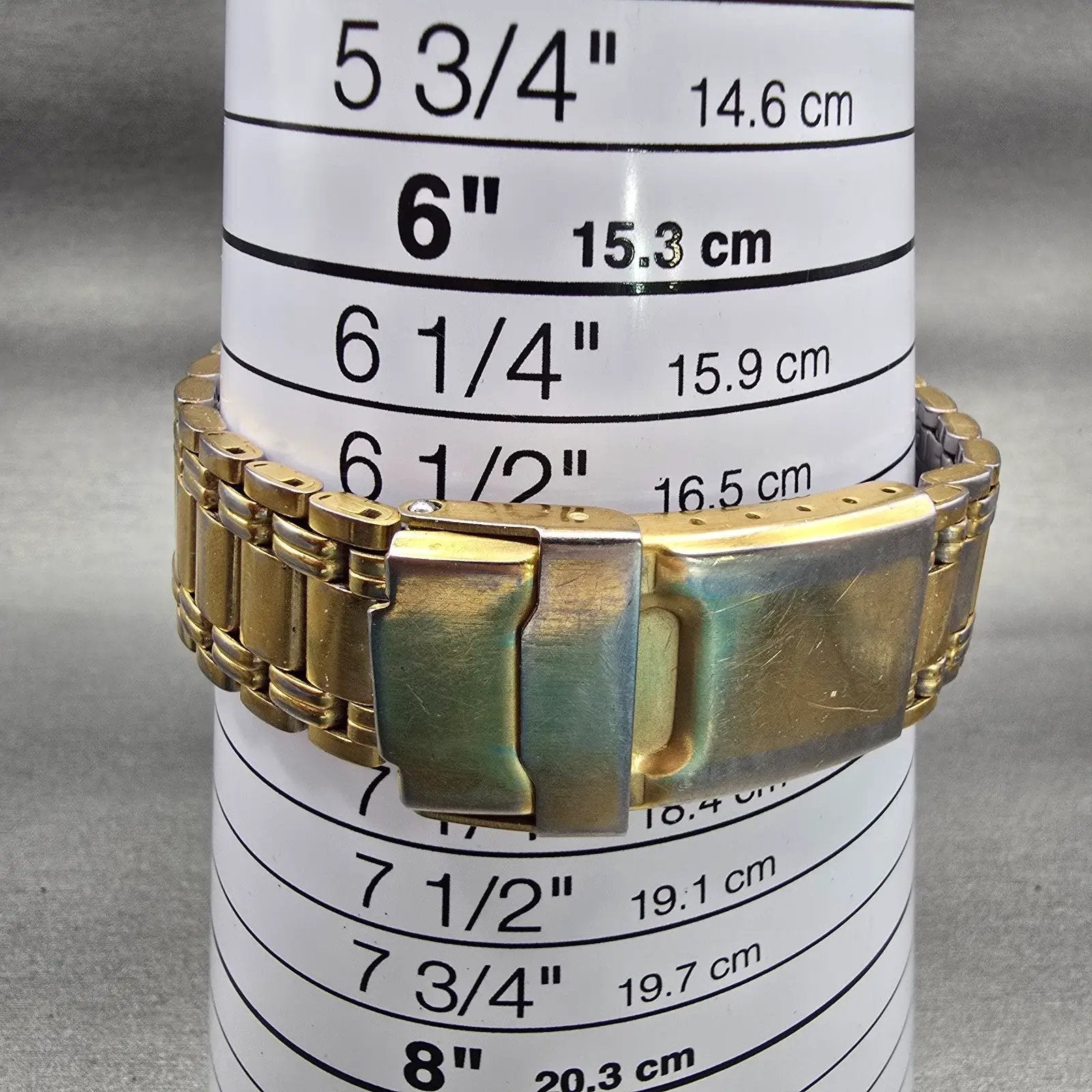 Citizen CQ Watch Men 33mm Champagne Dial Gold Tone Daydate 6101-915101 New Batt9