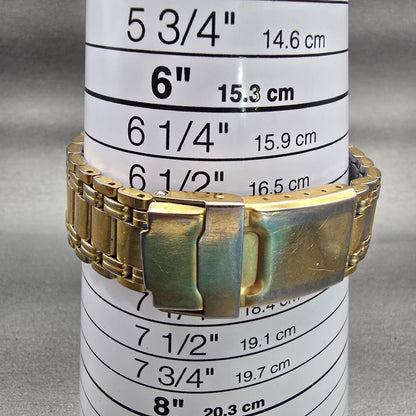 Citizen CQ Watch Men 33mm Champagne Dial Gold Tone Daydate 6101-915101 New Batt9