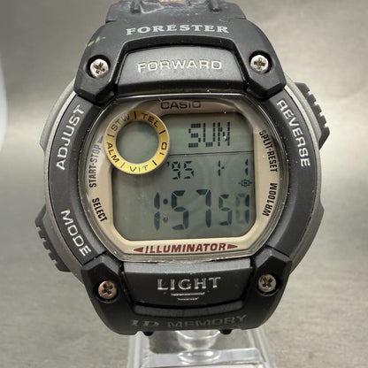 Casio Forester FT-120H Watch Men 40mm Digital Silver Tone Alarm Chrono New Batt0
