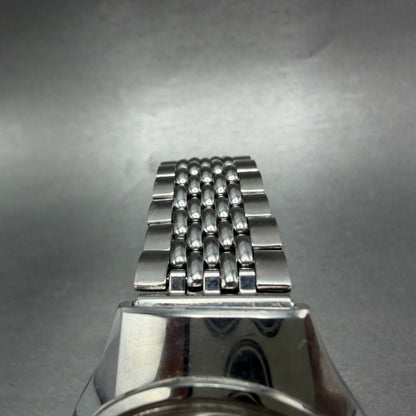 Seiko QR Watch Men 37mm Silver Dial Silver Tone Daydate 3863-7010 New Battery4