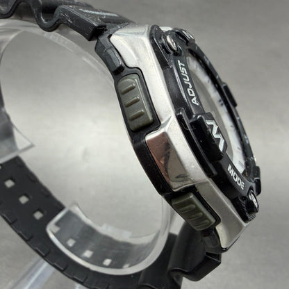 Casio Fishing Gear Watch Men 46mm Analog Digital Black Silver AQW-101 New BattAD3