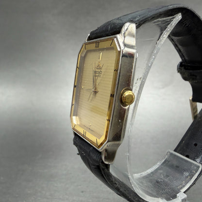 Seiko Tank Watch Men 26mm Champagne Dial Gold Tone Rectangle 5Y31-5110 PARTS3