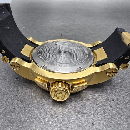 Invicta S1 Chronograph Watch Men 48mm Champagne Dial Gold Tone Date 0899 New Bat8