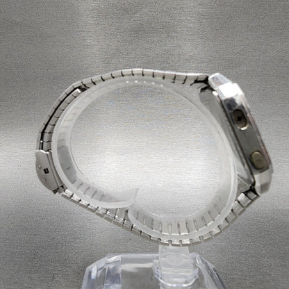 Seiko Analog Digital Watch Men 31mm Black Dial Silver Tone READ!!!!! New Battery9