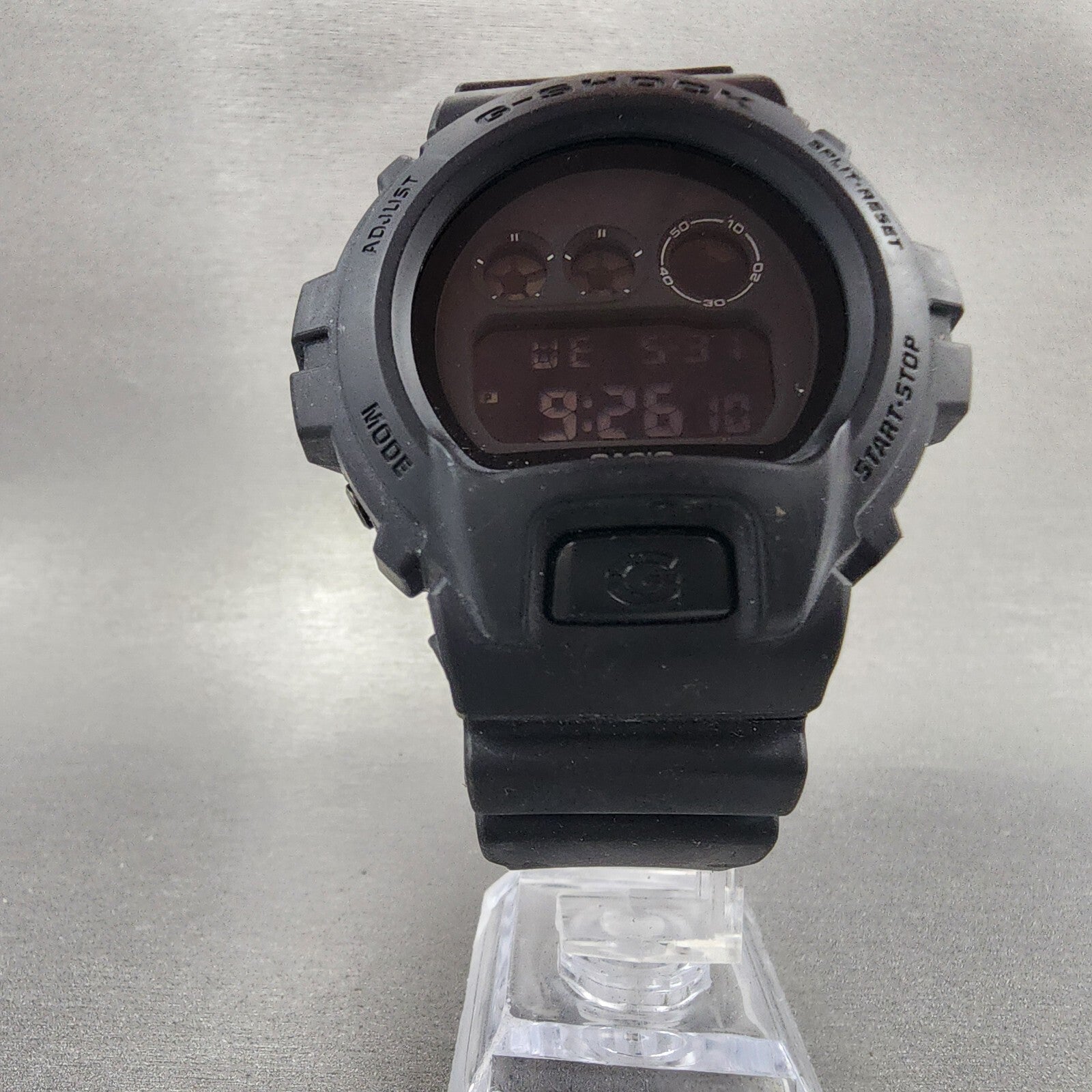 Casio GShock DW6900BB Watch Men 50mm Digital LCD Black Tone Alarm Chrono Works5