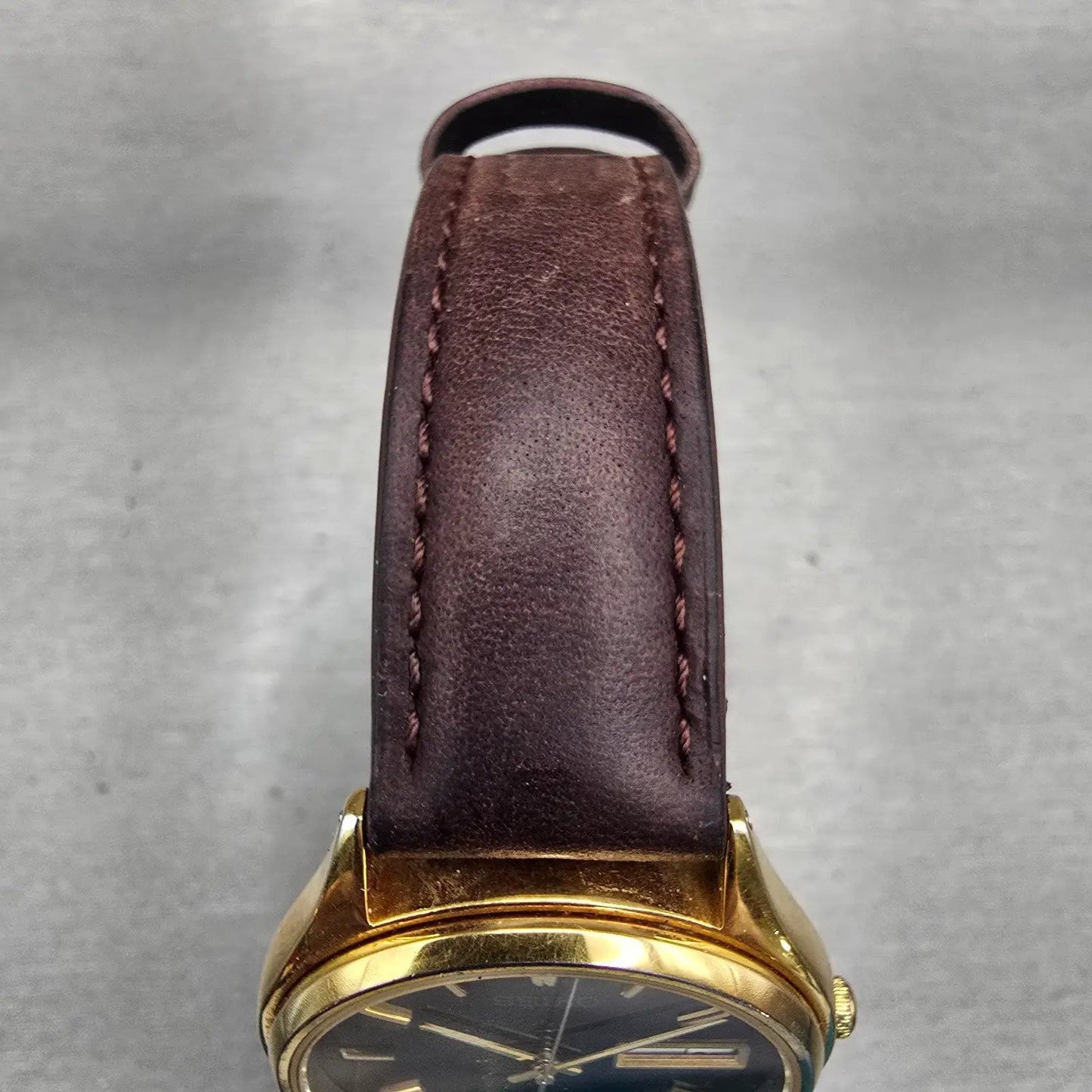 Seiko Watch Men 35mm Black Dial Gold Tone Daydate Round 7N43-8A99 New Battery4
