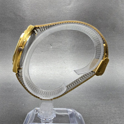 Jules Jurgensen Watch Men 34mm Cream Dial Gold Tone Daydate Round 4505 New Batt6
