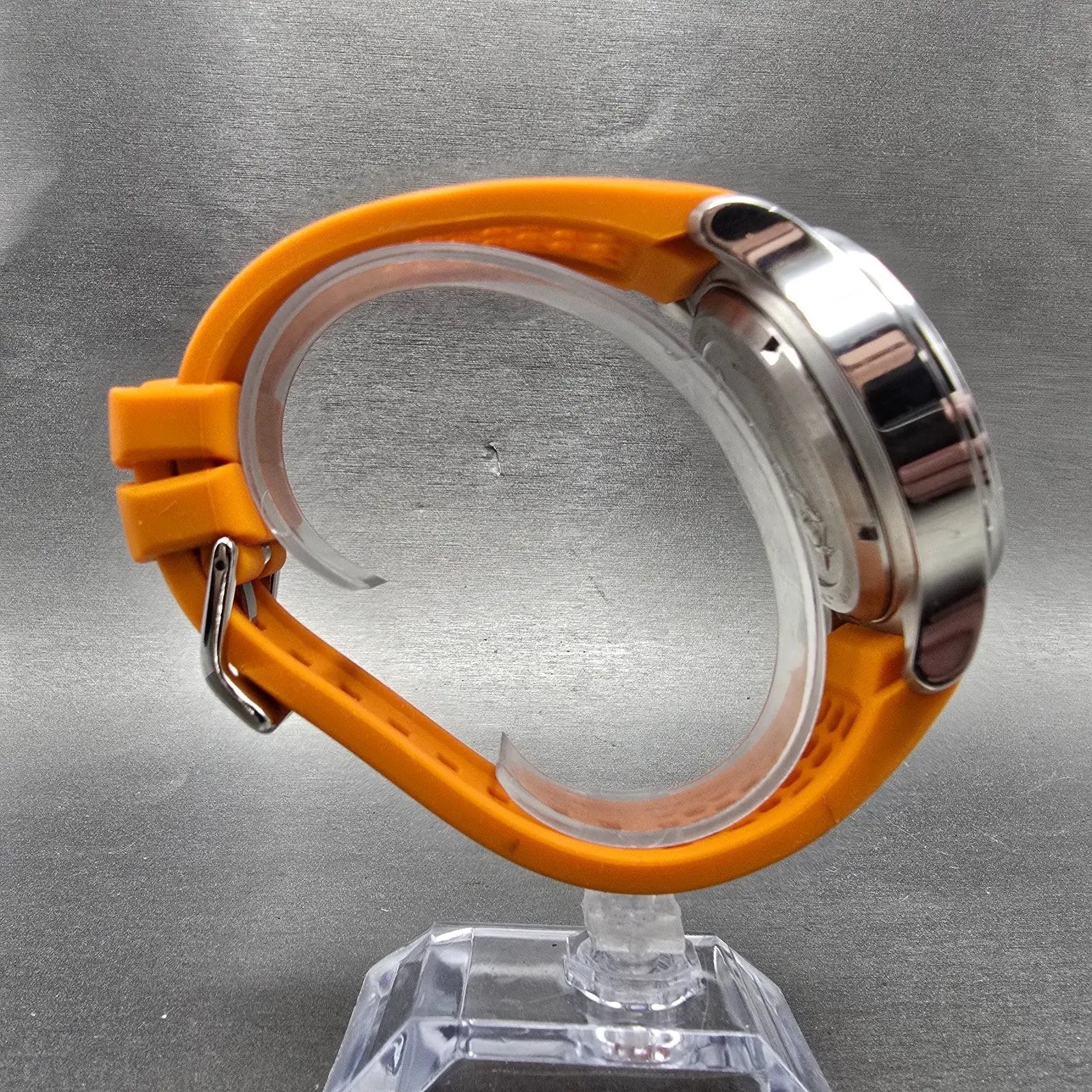 Invicta S1 Rally Watch Men 45mm Orange Dial Silver Tone Daydate 27118 NewBattery8