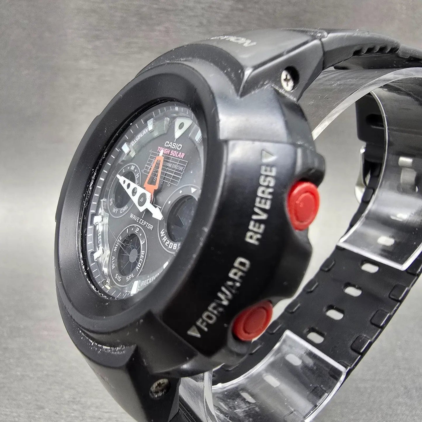 Casio G-Shock AWG-500J Watch Men 48mm Black Dial Black Alarm Chronograph Solar2