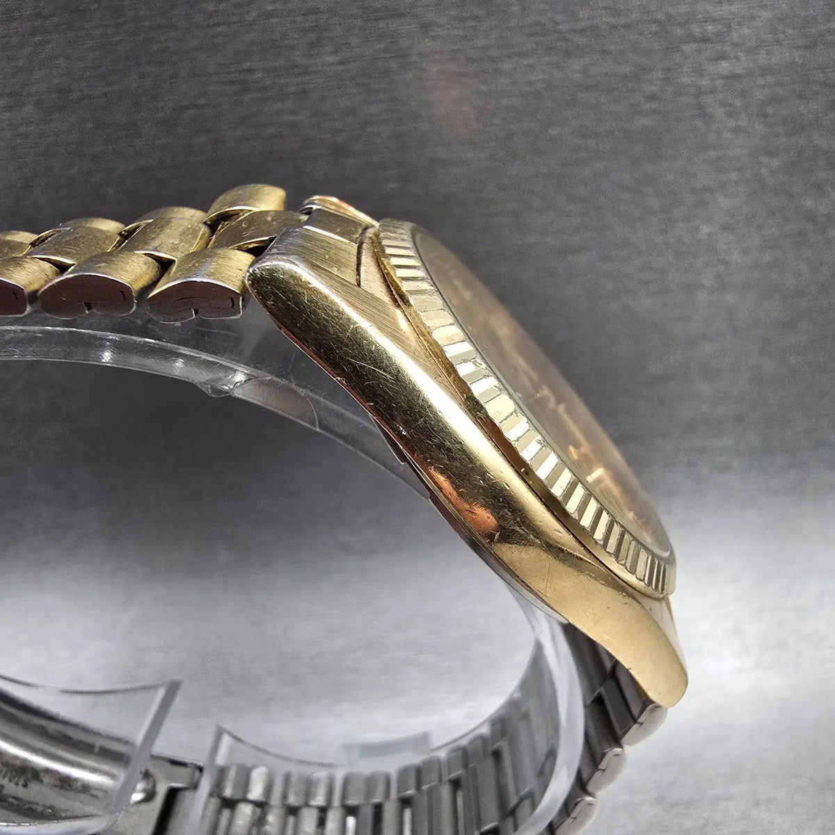 Seiko President Watch Men 36mm Gold Dial Gold Tone Daydate 5H23-8029 New Battery3